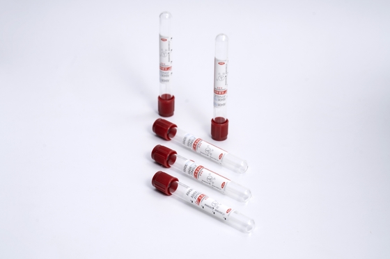 Düz Bağımlılık Yapmayan Kan Örneği Alma Tüpü Kırmızı Kapak 2-10ml