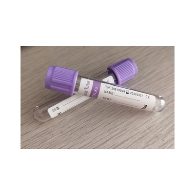 CE İşareti Lavanta Üstü EDTA Tüpü 8ml-10ml Edta K3 Kan Alma Tüpleri