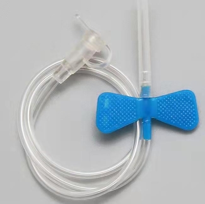 İki Kanatlı Yumuşak Mavi Kan Alma Kelebek İğne 23G EO Gaz Sterilizasyonu