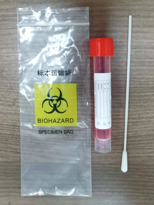 Covid-19 Virüs Örnekleme Kiti 5ml-10ml Numune Toplama Tüpü Floklu Swab