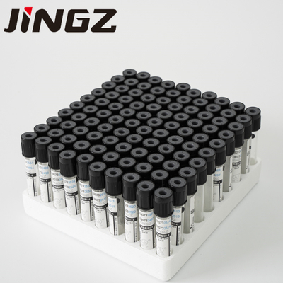 Siyah kapağı 1.6ml 1.28ml Sodyum sitrat 3.8% ESR tüp Kan testi tüpü