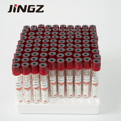 Düz Bağımlılık Yapmayan Kan Örneği Alma Tüpü Kırmızı Kapak 2-10ml