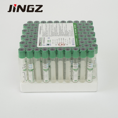 13*75mm Yeşil Üst Lityum Heparin Tüpü Biyokimyasal Testler İçin 4 Ml Kan Tüpleri