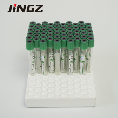13*75mm Yeşil Üst Lityum Heparin Tüpü Biyokimyasal Testler İçin 4 Ml Kan Tüpleri