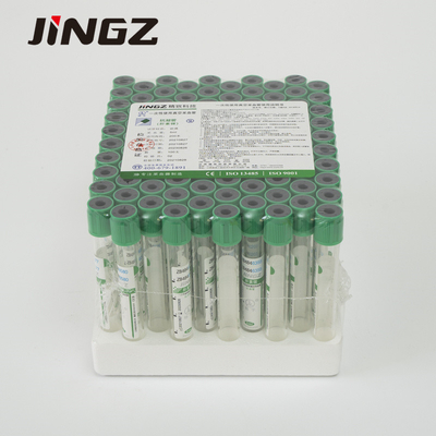 OEM Heparin Tüpü Vakum Lityum Heparin Sodyum Heparin Yeşil Test Tüpü