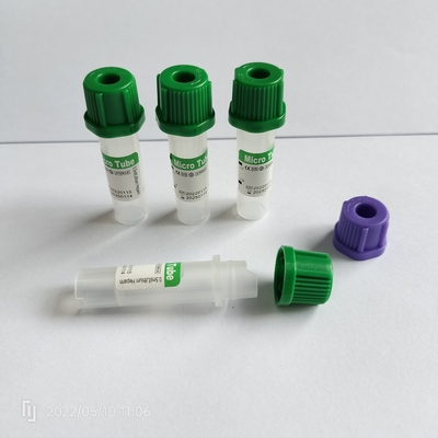 Pediatrik için Yeşil Kapaklı Periferik Mikro Kan Alma Tüpü 0.25ml-1ml