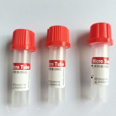 CE ISO13485 Pediatrik Mikro Kan Alma Tüpü Geriatri Hastası İçin 11 * 45mm