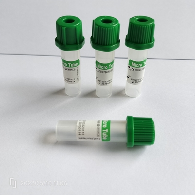 8*45mm Lityum Heparin Mini tüpler Yeşil Mikro Vakuumsuz Tüpler