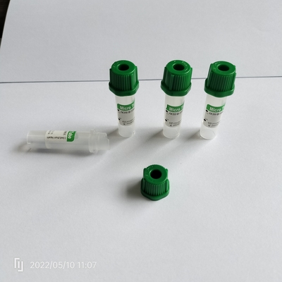 8*45mm Lityum Heparin Mini tüpler Yeşil Mikro Vakuumsuz Tüpler