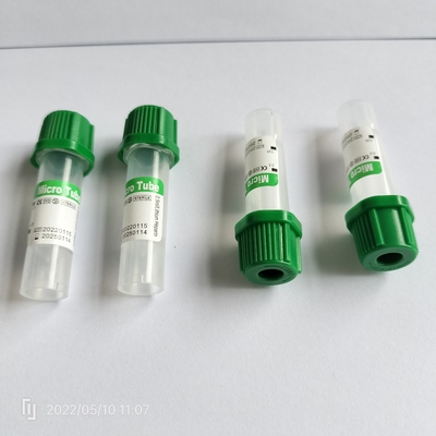 Heparin Vacuum Mikro Kan Alma Tüpü Tek Kullanımlık 0.5ml PP 8*45mm