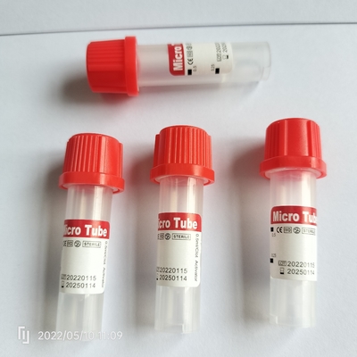 Katkı maddesi yok Kırmızı mini tüp 0.5 ml Çocuk Kan Toplama Tüpü