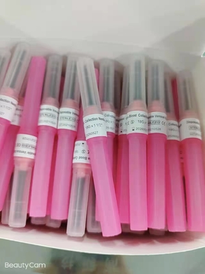 18G Pembe Kalem Tipi Kan Alma İğnesi Çoklu Numune EO Gaz Sterilizasyonu