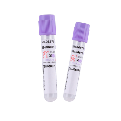 CE Onaylı K2 EDTA Tüpü Tek Kullanımlık Vakumlu Kan Alma Tüpü 13 * 75mm