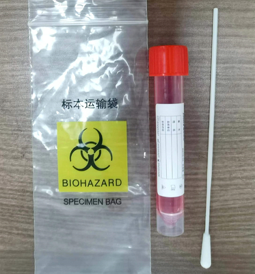 PP 5ml-10ml Virüs Örnekleme Kiti 2 adet Floklu Swab ile Vtm Örnekleme Tüpü