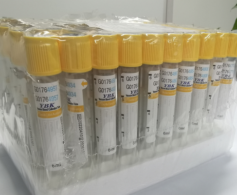 Kan Toplama 13 * 100mm için Tek Kullanımlık 6ml Plastik Jel Pıhtı Aktivatör Tüpü