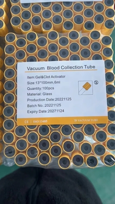 4ml 5ml 6ml 8ml Cam Jel Test Jeli Pıhtı Aktivatör Tüpü Vakum 13*100mm