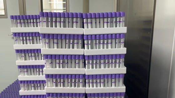 Lavanta Kapağı Vakumlu Kan Alma K3 K2 EDTA Tüpü Cam Plastik 0.5-10ml