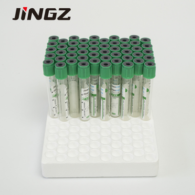 Tıbbi kan toplama tüpü Pet / Glass Green Heparin Test tüpü