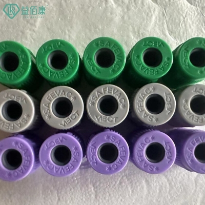 SAFEVAC Kapalı Tip Kauçuk Tıpalı Kan Tüpü Kapağı Dia.13mm Montajlı Kapak