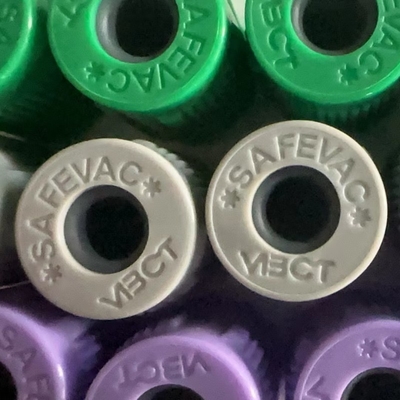 SAFEVAC Kapalı Tip Kauçuk Tıpalı Kan Tüpü Kapağı Dia.13mm Montajlı Kapak