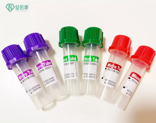 Tıbbi Vakum Mikro Kan Toplama Tüpü 0. 25 ml 0.5 ml 1 ml