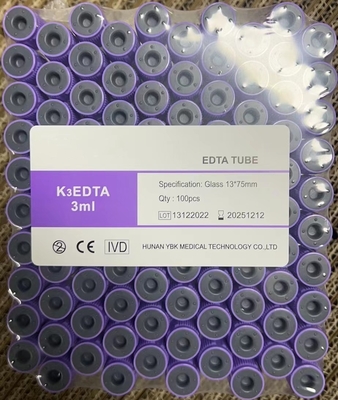 Kan Toplama İçin Radyasyonla Sterilize EDTA Tüpü 3.2mg / Ml Katkı Konsantrasyon