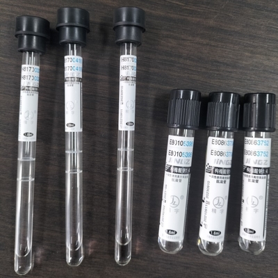 Siyah kapağı 1.6ml 1.28ml Sodyum sitrat 3.8% ESR tüp Kan testi tüpü
