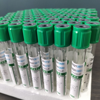 Vacuum Kan Test Flakon Lityum Heparin Tüp OEM Etiketi 100pcs Paket 1-10ml