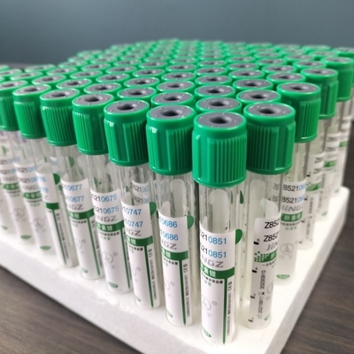 Vacuum Kan Test Flakon Lityum Heparin Tüp OEM Etiketi 100pcs Paket 1-10ml