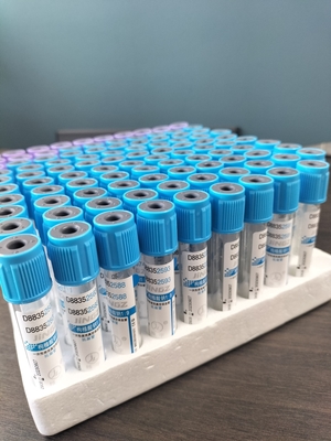 Laboratuvar testi Sodyum sitrat vakum kan toplama PT tüp mavi üstlü