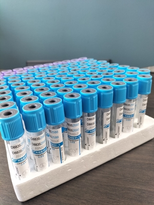 Laboratuvar testi Sodyum sitrat vakum kan toplama PT tüp mavi üstlü