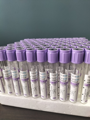 CE Onaylı K2 EDTA Tüp Mor üst kapağı tıbbi kan toplama tüpü Tip 1ml-10ml
