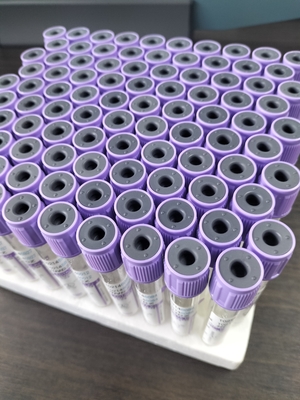 CE Onaylı K2 EDTA Tüp Mor üst kapağı tıbbi kan toplama tüpü Tip 1ml-10ml