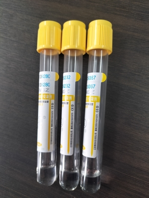 Sarı Üst Steril Gel Pıhtı Aktivatörü SST Vakum Kan Örneği Toplama Tüpü Hastane için