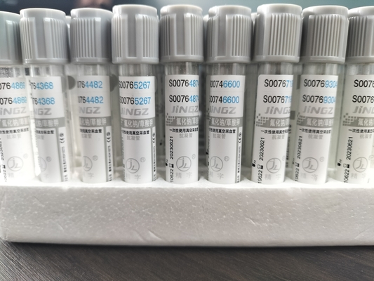 Grey Cap Glucose Tube 2ml-10ml Tıbbi Kan Toplama için Vakum Tüp