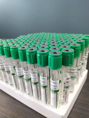 Yeşil Kapak 2ml-10ml Sodyum Heparin Tıbbi Kan Toplama Teste Tüpleri