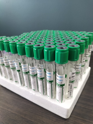 Yeşil Kapak 2ml-10ml Sodyum Heparin Tıbbi Kan Toplama Teste Tüpleri