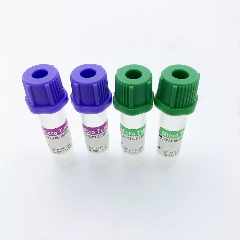Lavanda Küçük EDTA tüpleri Mikro Vakuumsuz Edta 0.5 ml Pediatrik Test için