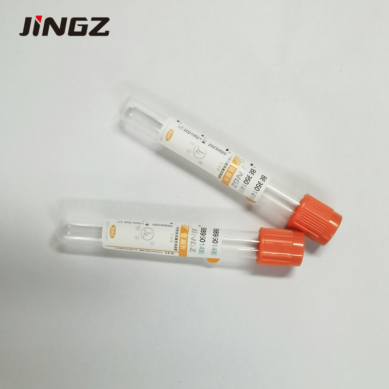 4ml 5ml 6ml kan testi tüpü ile Portakal veya Kırmızı Kap Pro- pıhtılaşma tüpü