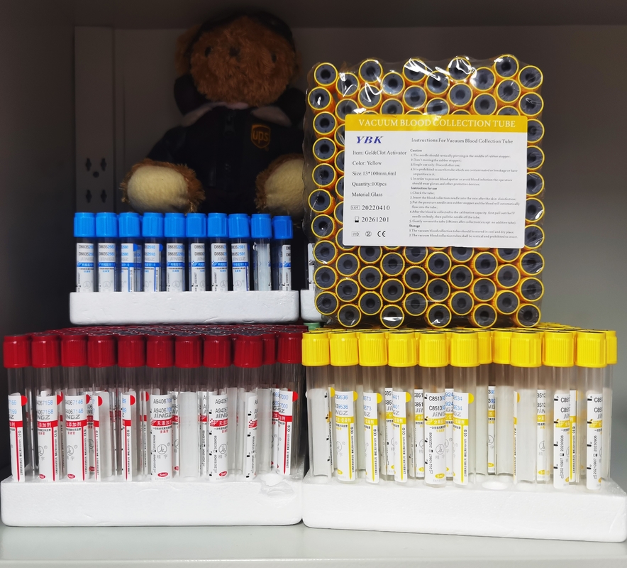 Pıhtı Aktivatörlü EDTA Kan Örneği Toplama Tüpü / Sodyum Sitrat / Heparin / Florür 2-10ml
